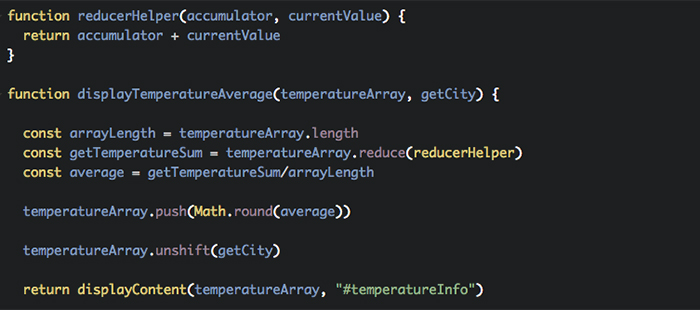 image for 'Display Temperature Averages with JavaScript Functional Programming' post