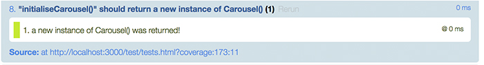 initialiseCarousel passing test image for the learn JavaScript unit testing post