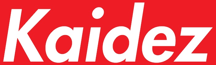 Kaidez blog logo featuring bold red typography in Barbara Kruger-inspired design class=